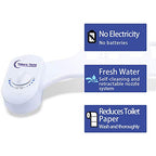 Fresh Water Non-Electric Mechanical Bidet Toilet Attachment