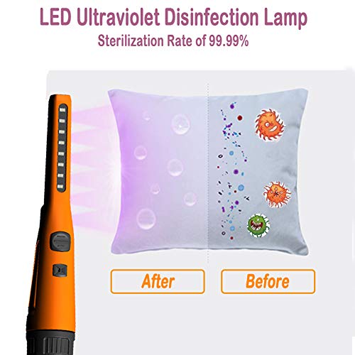 UV Sterilizer Stick, Portable UV Light Sanitizer, Disinfection Light Lamp, Handheld Mobile UV Disinfection Stick for House Hotel Wardrobe Toilet Car