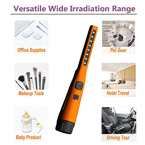 UV Sterilizer Stick, Portable UV Light Sanitizer, Disinfection Light Lamp, Handheld Mobile UV Disinfection Stick for House Hotel Wardrobe Toilet Car