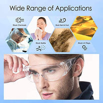 2Pcs Protective Goggles - Safety Goggles For Chemical, Lab, And Workplace Safety, High Impact Resistance - Crystal Clear - Heavy Duty Industrial Strength Safety Goggles Over Glasses