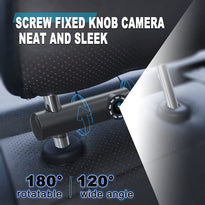 BABYMUST 1080P 360° Fixable Baby Car Camera with Night Vision Function, 4.4”HD Wide View Car Seat Mirror to Observe Baby's Every Movement