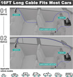 BABYMUST 1080P 360° Fixable Baby Car Camera with Night Vision Function, 4.4”HD Wide View Car Seat Mirror to Observe Baby's Every Movement