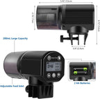 Barkmew Moisture-Proof Electric Automatic Fish Feeder for Aquarium or Fish Tank with Fish Food Dispenser 200ML
