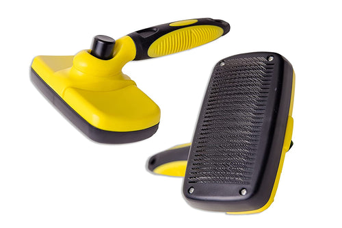 BarxBuddy Self Cleaning Grooming Slicker Brush for Cats and Dogs