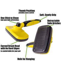 BarxBuddy Self Cleaning Grooming Slicker Brush for Cats and Dogs