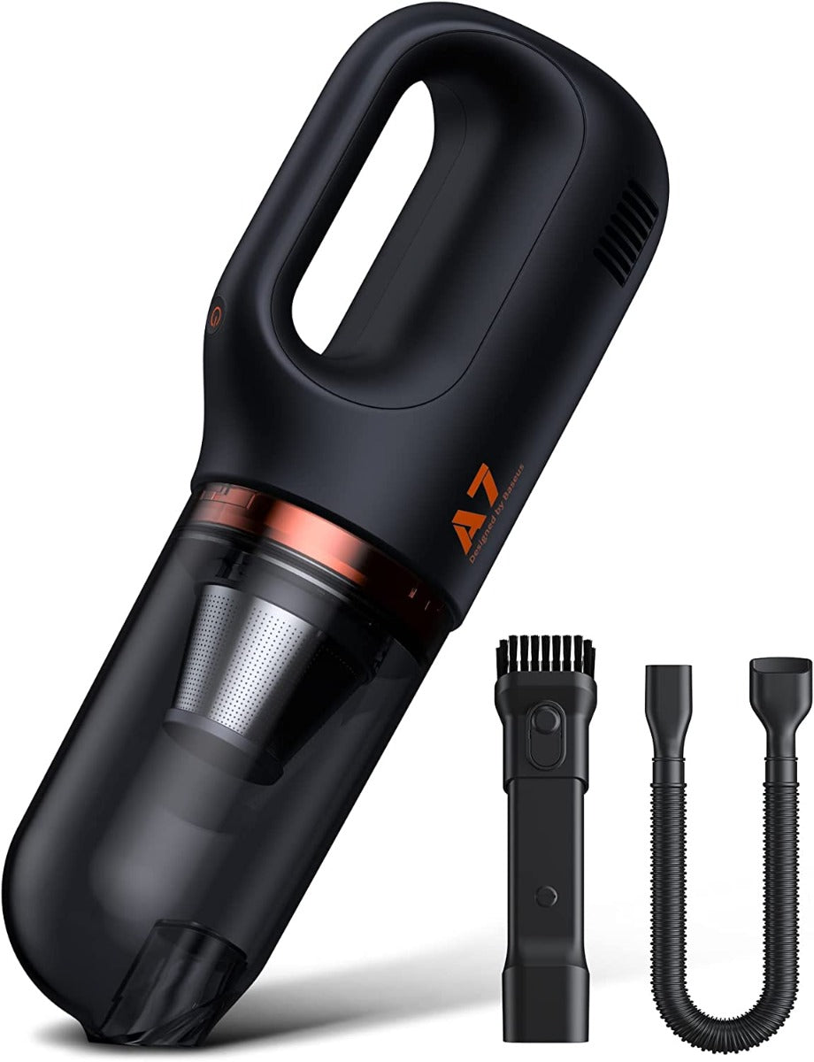 Baseus Handheld Vacuum with Large Capacity, 2 Suction Level, USB-C Portable Rechargeable for Carpet, Car and Pets - A7