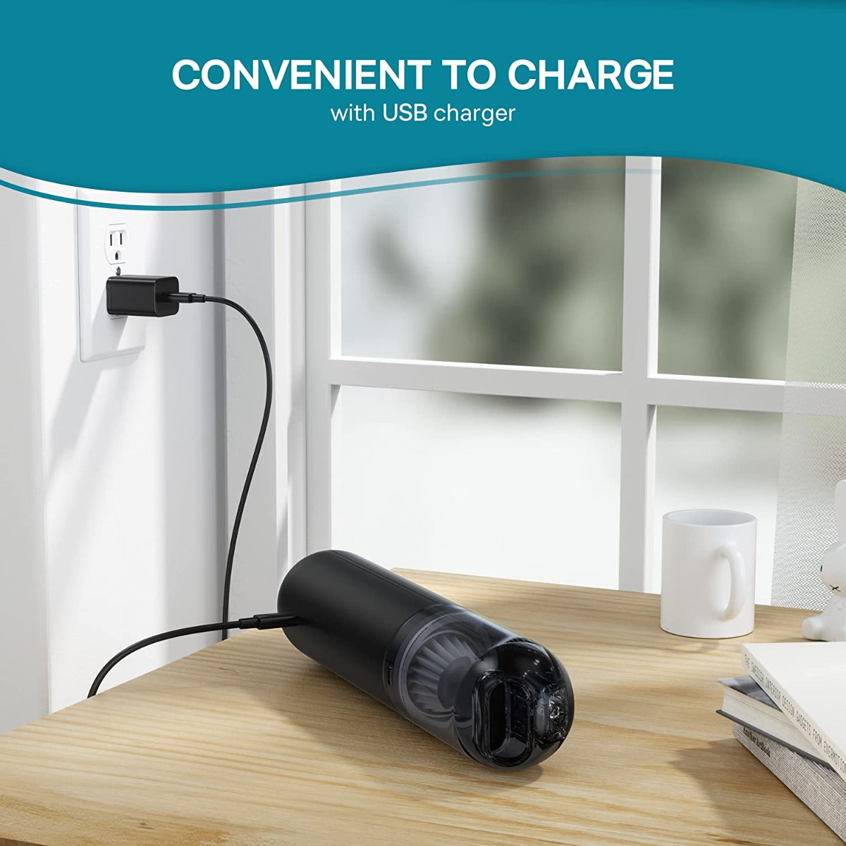 Baseus USB Rechargeable Hand Vacuum for Car, Home - A1