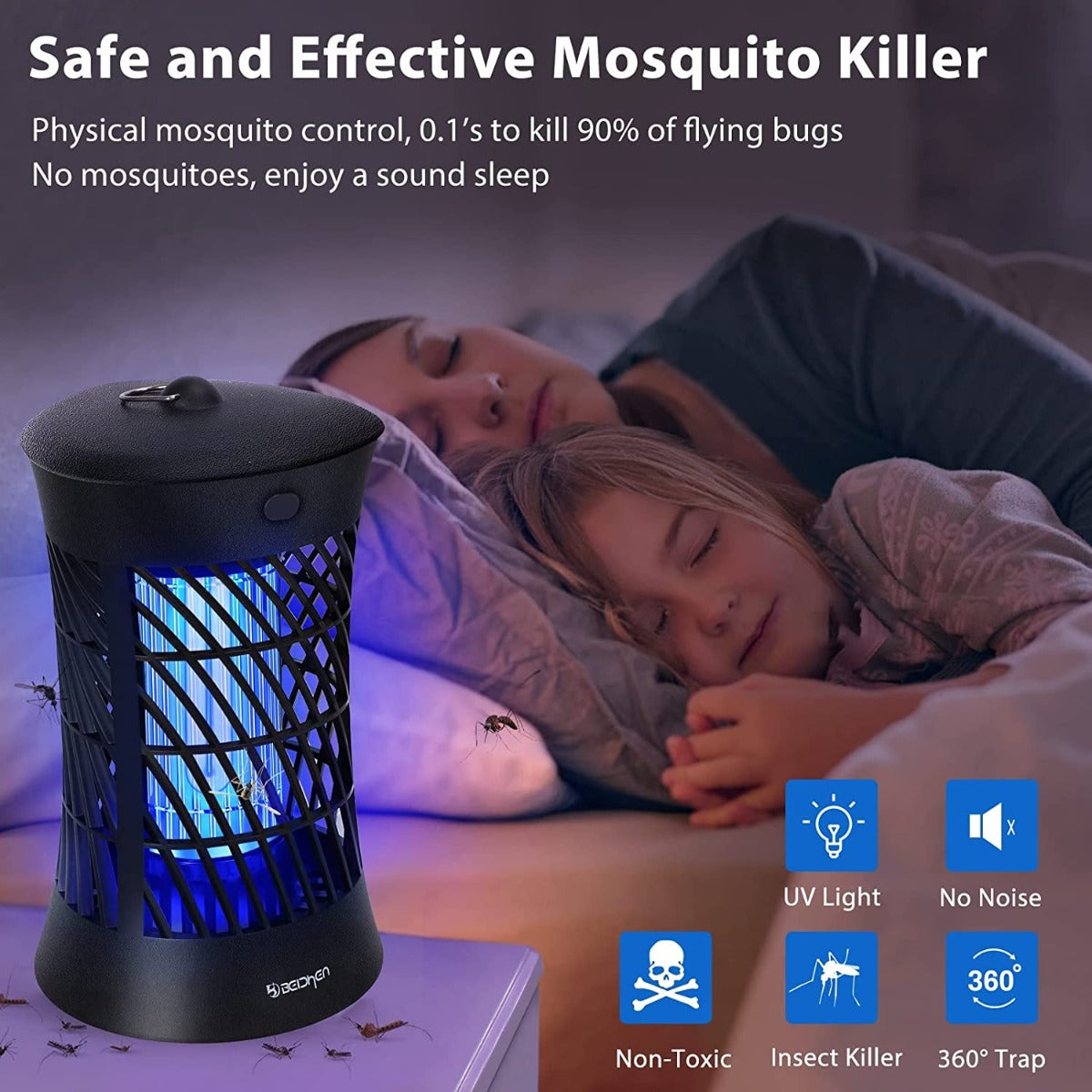 BEICHEN Bug Zapper 4200V Electric Mosquito Zapper Waterproof Outdoor Indoor Mosquito Killer