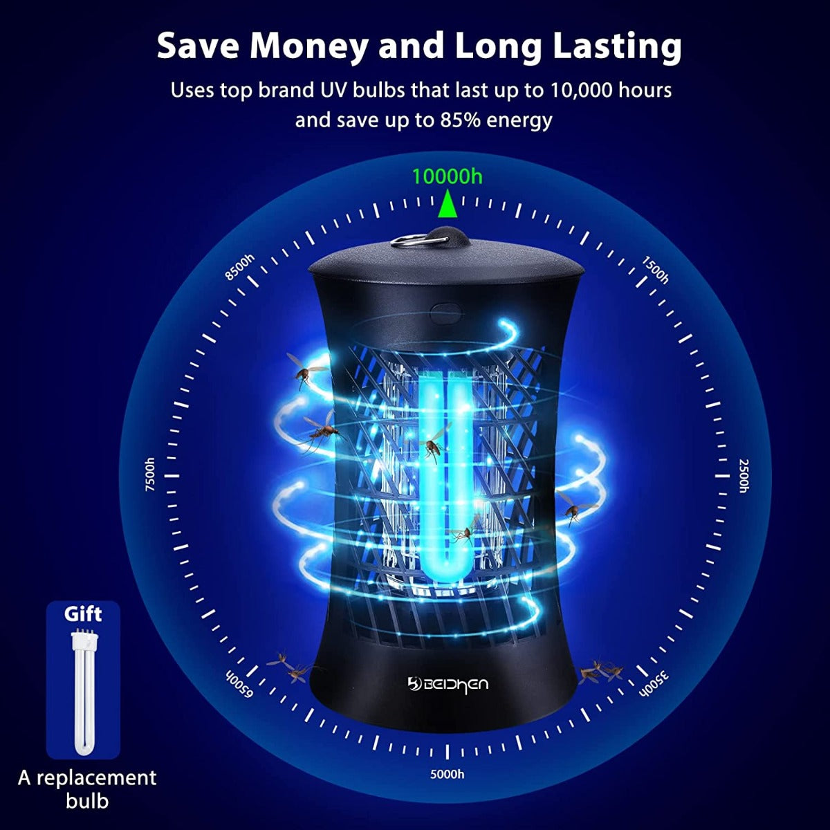 BEICHEN Bug Zapper 4200V Electric Mosquito Zapper Waterproof Outdoor Indoor Mosquito Killer