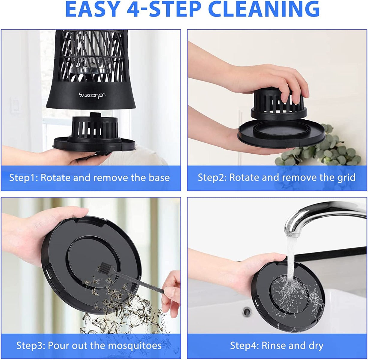 BEICHEN Bug Zapper 4200V Electric Mosquito Zapper Waterproof Outdoor Indoor Mosquito Killer