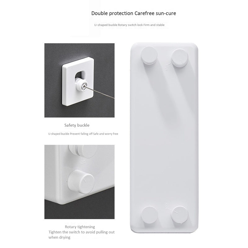 Retractable and Adjustable Stainless Steel Clothesline