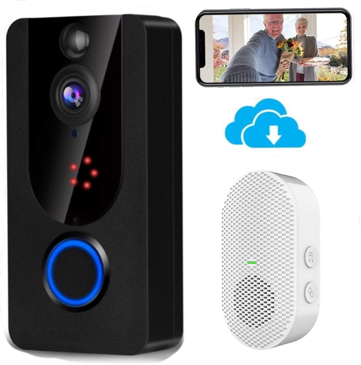 Bextgoo Wireless Doorbell Camera 1080P with Chime