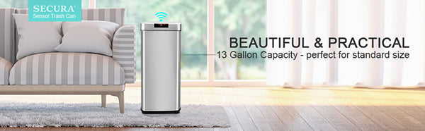 Secura 13 Gallon Automatic Trash Can