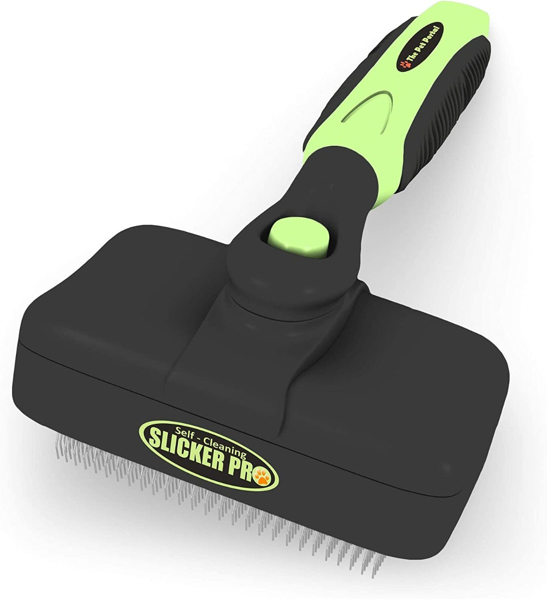 The Pet Portal Self Cleaning Grooming Slicker Brush for Cats and Dogs (Medium to Large)