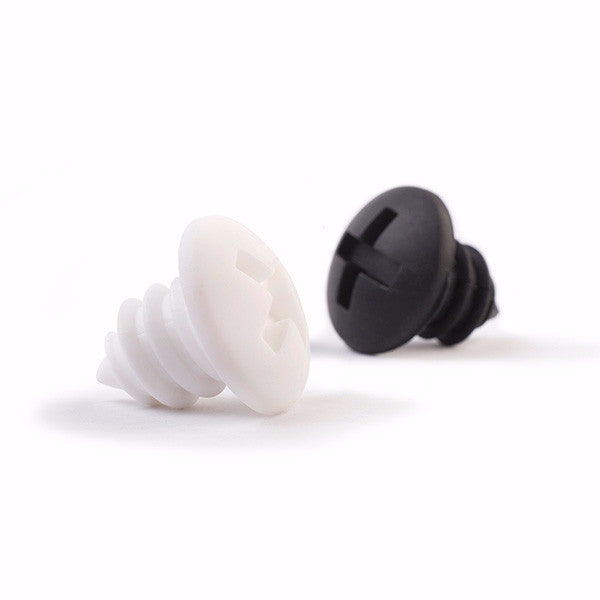 Bottle Screws / Bottle Stoppers - Charcoal & White