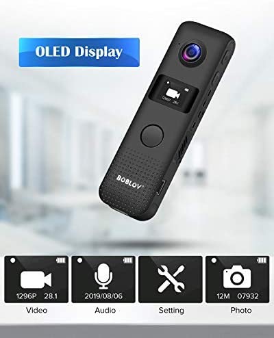 BOBLOV C18 WiFi 1080P Body Camera with OLED Screen