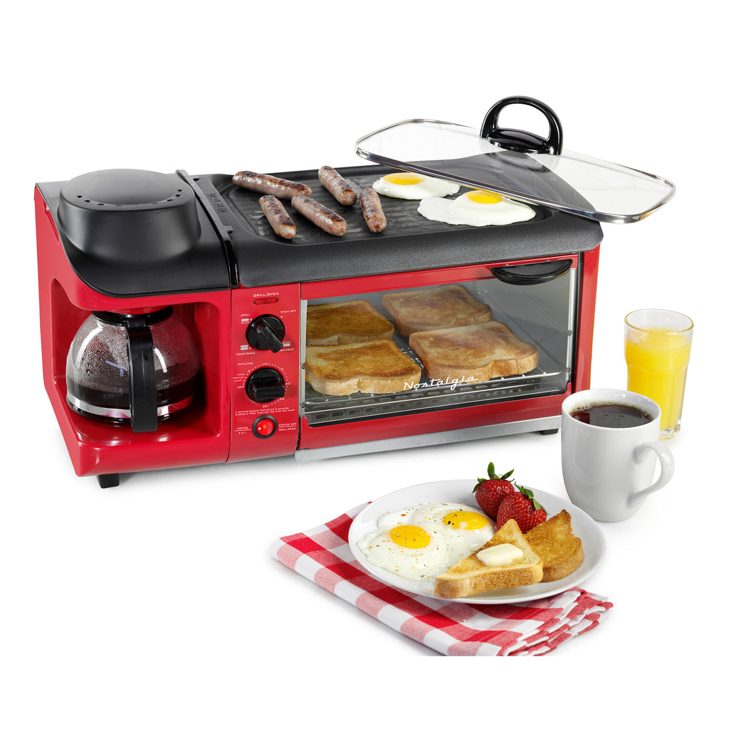 Nostalgia Retro 3-in-1 Family Size Breakfast Station