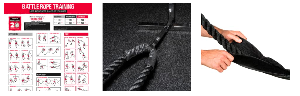 Battle Ropes with Foldable Poster and Anchor Kit