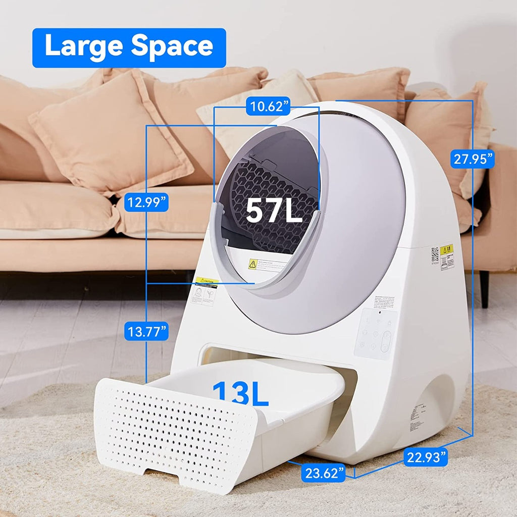 CATLINK Smart Automatic Self-Cleaning Cat Litter Box with APP Control, Double Odor Removal for Multiple Cats (Luxury Pro)