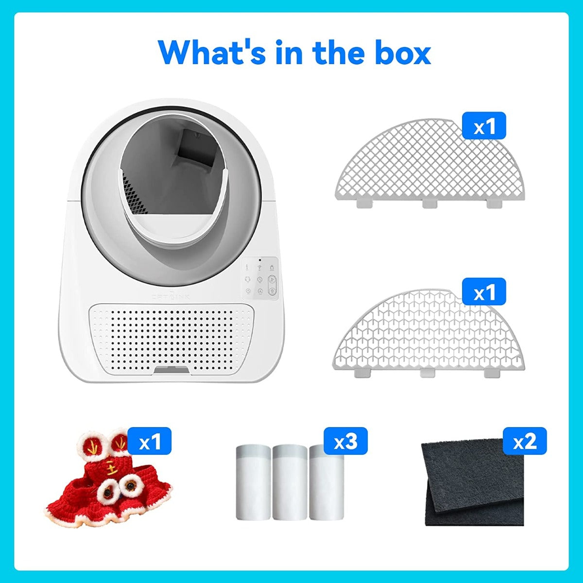 CATLINK Smart Automatic Self-Cleaning Cat Litter Box with APP Control, Double Odor Removal for Multiple Cats (Luxury Pro)
