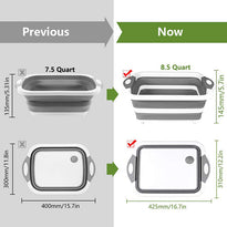 Collapsible Cutting Board with Colander