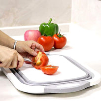 Collapsible Cutting Board with Colander