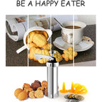 Stainless Steel Cookie Gun Set with 20 Cookie Discs and 4 Nozzles