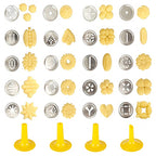 Stainless Steel Cookie Gun Set with 20 Cookie Discs and 4 Nozzles