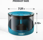 DEEIPET Cat Water Fountain, 2.2L/74oz with Filter, Adapter and Colorful LED Indicator for Cats, Dogs, and Small Pets
