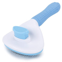 Depets Dog, Cat & Rabbit Self Cleaning Slicker Brush for Shedding and Grooming