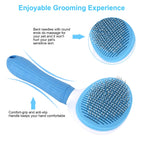 Depets Dog, Cat & Rabbit Self Cleaning Slicker Brush for Shedding and Grooming