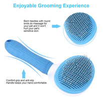 Depets Dog, Cat & Rabbit Self Cleaning Slicker Brush for Shedding and Grooming