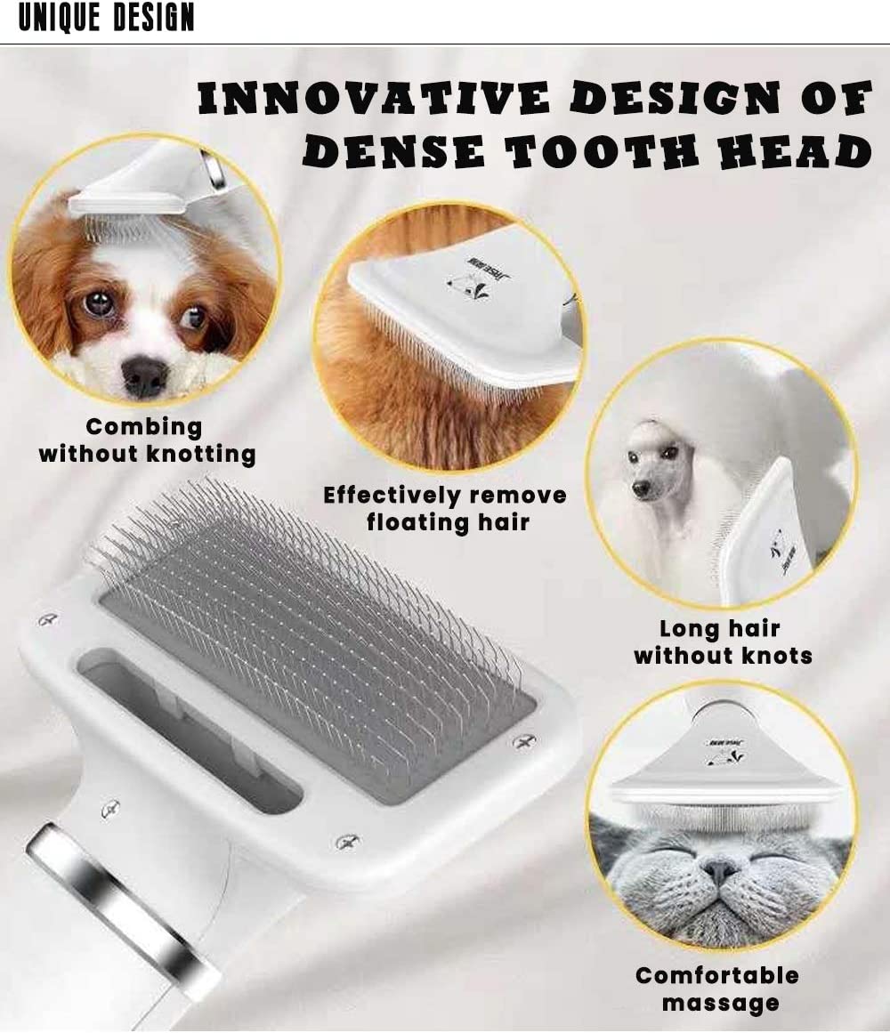 DIFEN 2 in 1 Portable Pet Hair Dryer with with Comb, Adjustable Temperature and Low Noise