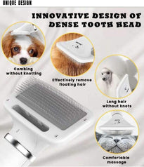 DIFEN 2 in 1 Portable Pet Hair Dryer with with Comb, Adjustable Temperature and Low Noise