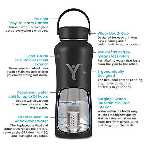 Insulated DYLN Alkaline Water Bottle