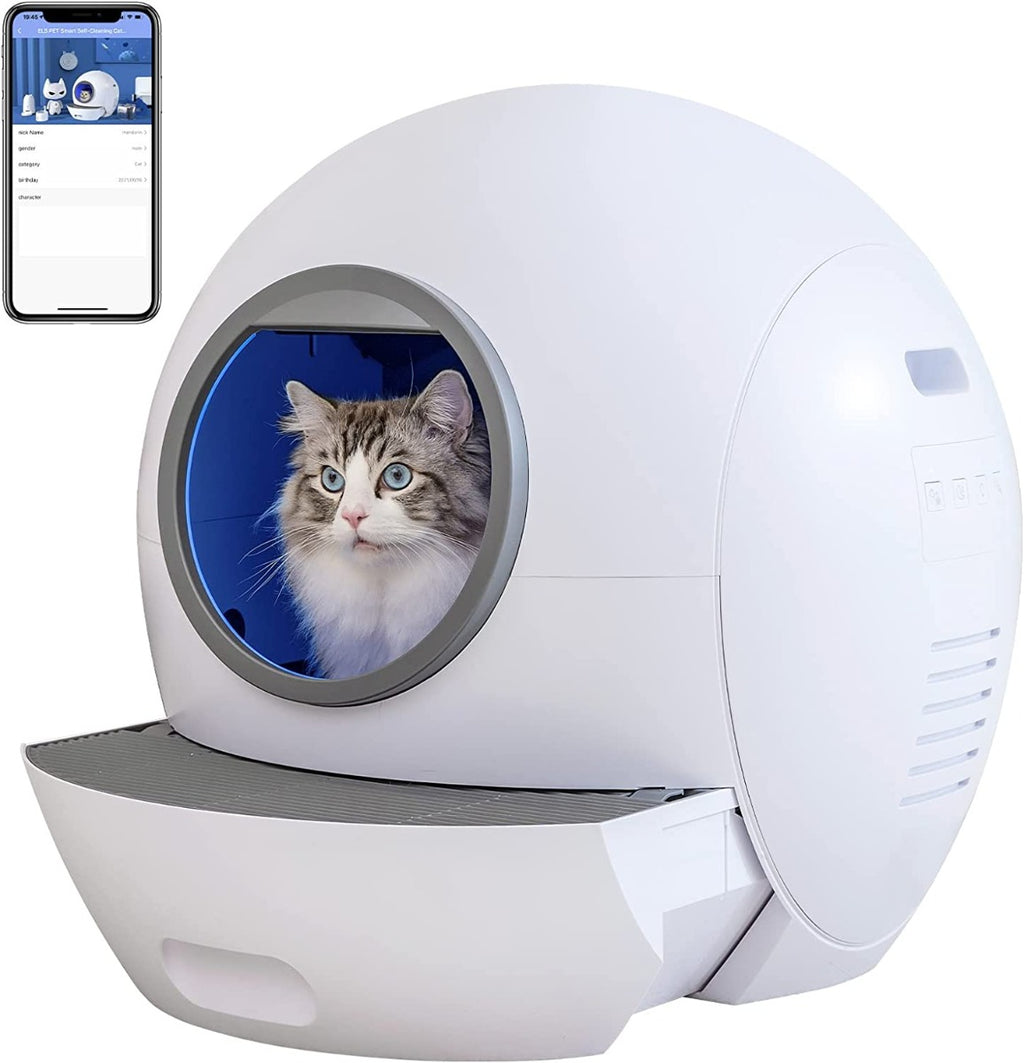 Self-Cleaning Extra-Large Automatic Cat Litter Box with APP Control & Odorless & Smart Protection for Multiple Cats
