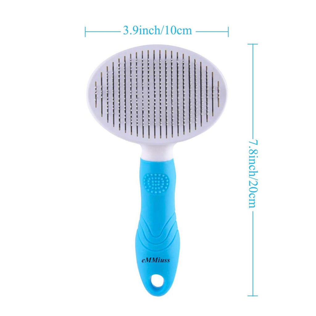 EMMiuss Dog & Cat Self Cleaning Slicker Brush for Shedding and Grooming