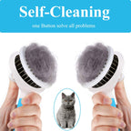 EMMiuss Dog & Cat Self Cleaning Slicker Brush for Shedding and Grooming
