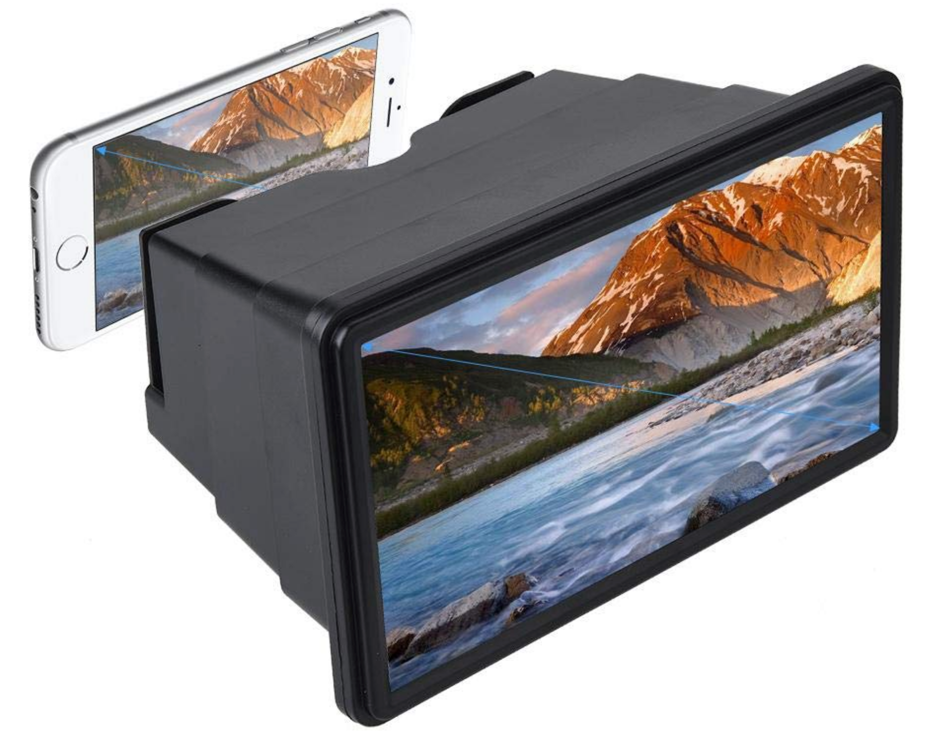 Universal 12 Inch Mobile Phone 3D Retractable Screen Magnifier