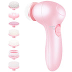 Fabuday Face Spin Facial Cleansing Brush 7 in 1 for Skin Cleansing, Gentle Exfoliator, Blackhead Removing and Massaging, Battery Operated
