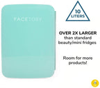 FaceTory Portable Mint Beauty Fridge (10-L / 12 Can) with Heat and Cool Capacity-Mint
