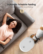 Faroro Automatic 4L Cat Feeder with Timer and Portion Control, Stainless Steel Bowl, Desiccant Bag and Voice Recording Up to 6 Meals per Day for Multiple Cats and Small Dogs