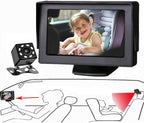 Baby Car Camera with Night Vision with 4.3-Inch HD Display, Observe The Baby's Every Move at Any Time while Driving