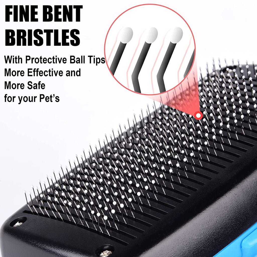 Fida Self Cleaning Grooming Slicker Brush for Cats and Dogs