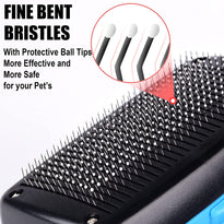 Fida Self Cleaning Grooming Slicker Brush for Cats and Dogs