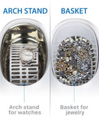 Fosmon Professional Ultrasonic Cleaner with Digital Timer (18 Preset Cycle, 600ML Stainless Steel Tank) for Eye Glasses, Watches, Earrings, Ring, Necklaces, Coins, Razors, Dentures