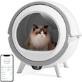FRAPOW Self-Cleaning Automatic Cat Litter Box, No Scooping, Safety Protection Extra Large Cabin Weight Sensor APP Control Timer & Washable Cleaning Cabin