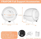 FRAPOW Self-Cleaning Automatic Cat Litter Box, No Scooping, Safety Protection Extra Large Cabin Weight Sensor APP Control Timer & Washable Cleaning Cabin