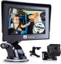 Funle Baby Car Camera for Baby Rear Facing 4.3'' HD 1080P