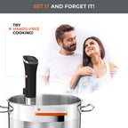 All In One Sous-Vide-Machine 1000W, 20 Sous Vide Reusable Vacuum Bags, Electric Pump, Sous Vide Clips, Cookbook